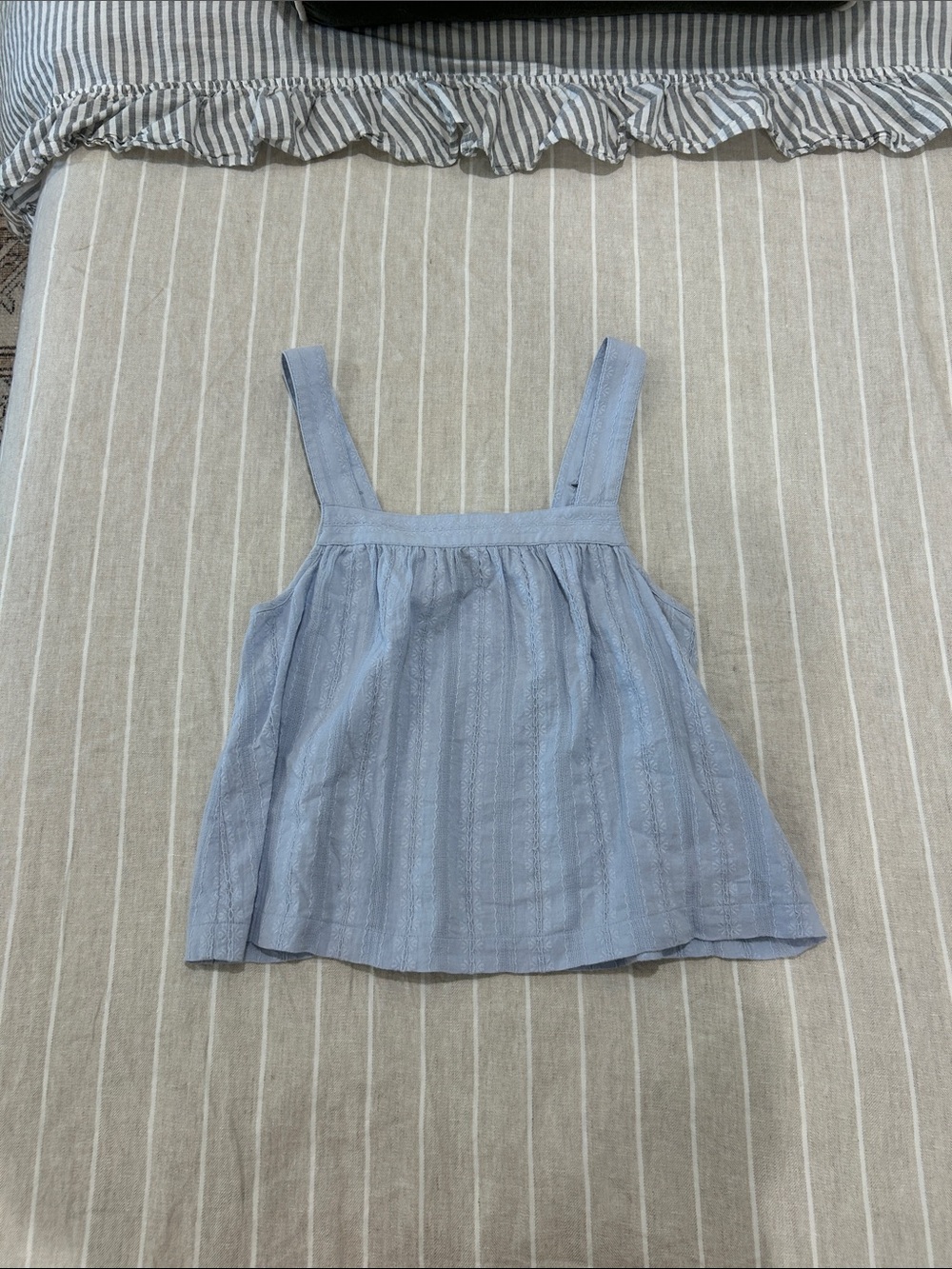 Splendid Pale Blue Square-Neck Textured Camisole